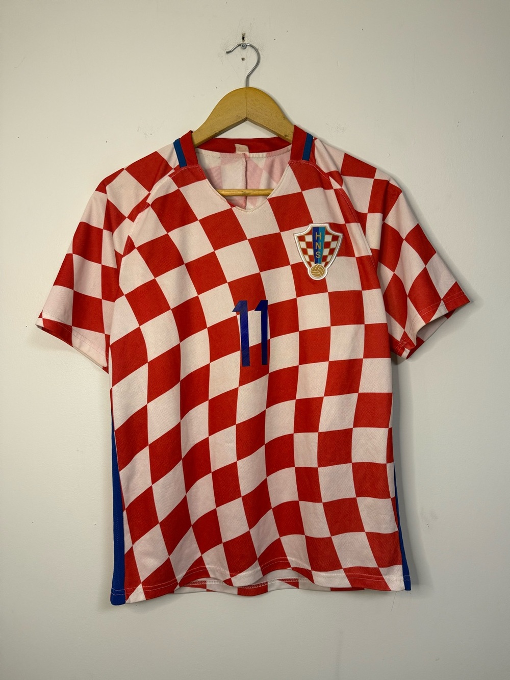Croatia National Team Red & White Check Soccer Jersey